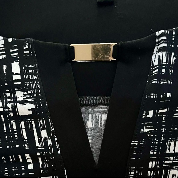 Jones New York-Women’s Sleeveless Top-Size 1X-Black & White - Picture 9 of 13